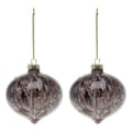 Miniatyrbillede 2 af 2: Julekugler (2 pcs) 112490 Brun Rød 8 cm (2 enheder) - Brun