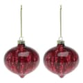Miniatyrbillede 1 af 2: Julekugler (2 pcs) 112490 Brun Rød 8 cm (2 enheder) - Brun