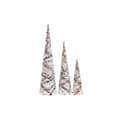 Miniatyrbillede 1 af 4: Indretning DKD Home Decor Kegler Jul LED Hvid Sort Rød Natur snefald 20 x 20 x 80 cm (3 Dele)