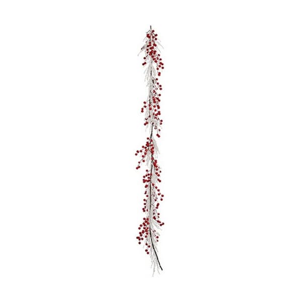 Juleguirlande Krist+ K1912687 Hvid Rød Plastik snefald 40 x 9 x 40 cm