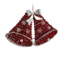 Miniatyrbillede 2 af 2: Julepynt Halskæde Hætter Lametta LED Lys Hvid Rød 52 x 31,5 x 7,5 cm (12 enheder)