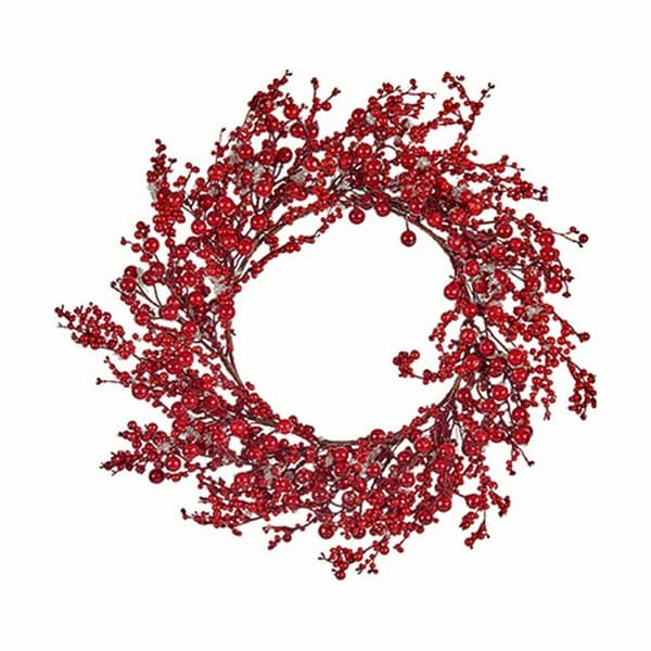 Adventskrans Rød Plastik 48 x 10 x 48 cm (6 enheder)