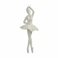 Miniatyrbillede 2 af 2: Julepynt Ballerina Hvid Plastik Skinne 6,7 x 16 x 6,7 cm (24 enheder)