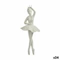 Miniatyrbillede 1 af 2: Julepynt Ballerina Hvid Plastik Skinne 6,7 x 16 x 6,7 cm (24 enheder)