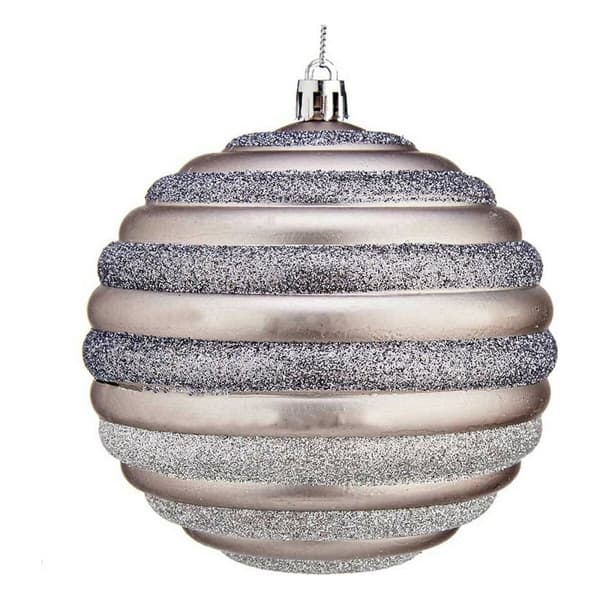Joulupallo Krist+ 00876 Hopeinen Muovinen Ø 10 cm 6 osaa