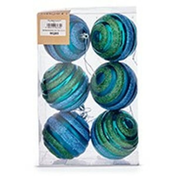 Joulupallosetti Krist+ 00887 Sininen Vihreä PVC Ø 8 cm (12 osaa)