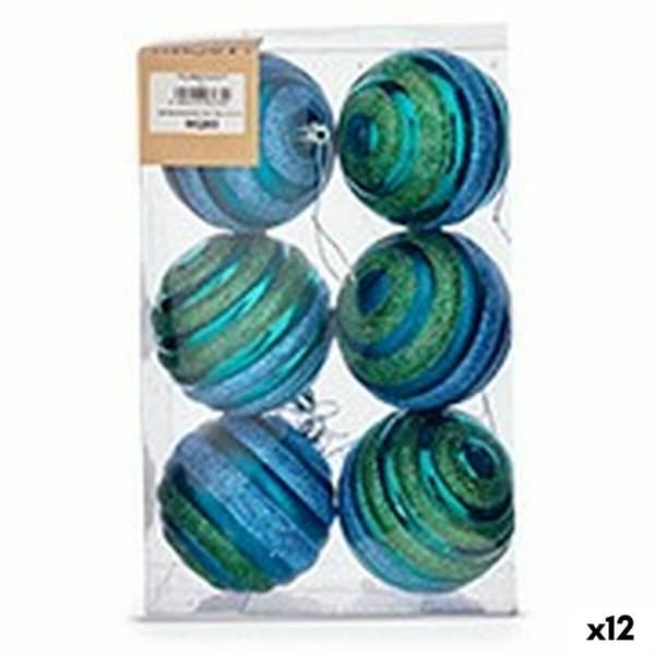 Joulupallosetti Krist+ 00887 Sininen Vihreä PVC Ø 8 cm (12 osaa)