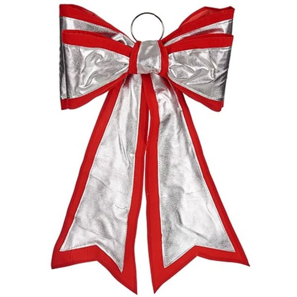 Lasso Krist+ HJ1-12073 Punainen Hopeinen PVC 40 x 60 cm Joulukuusenpallo (6 osaa)