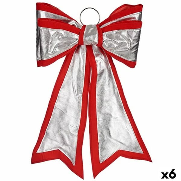 Lasso Krist+ HJ1-12073 Punainen Hopeinen PVC 40 x 60 cm Joulukuusenpallo (6 osaa)
