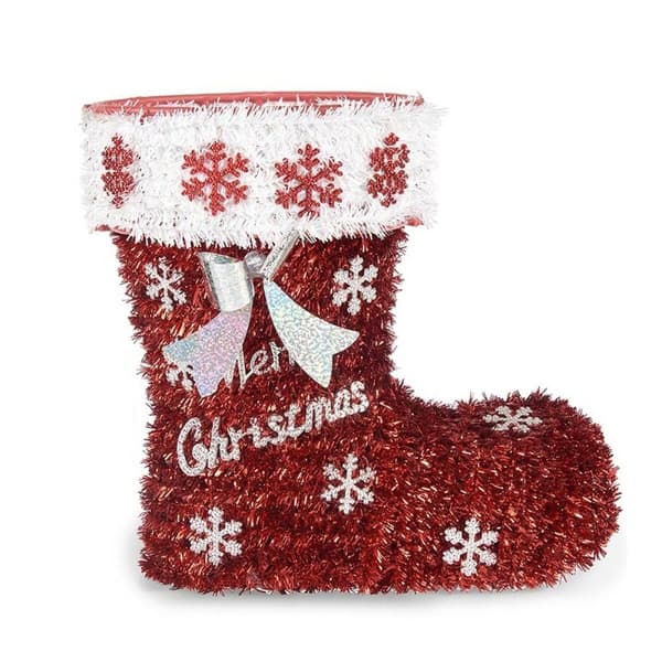 Koristehahmo Saapas Koristenauha Valkoinen Punainen polypropeeni PET 26 x 27 x 14 cm (8 osaa)