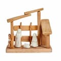 Pikkukuva 2 / 3: Seimikuvaelma Valkoinen Luonnollinen Puu Keraminen 18 x 17 x 8 cm (2 osaa)