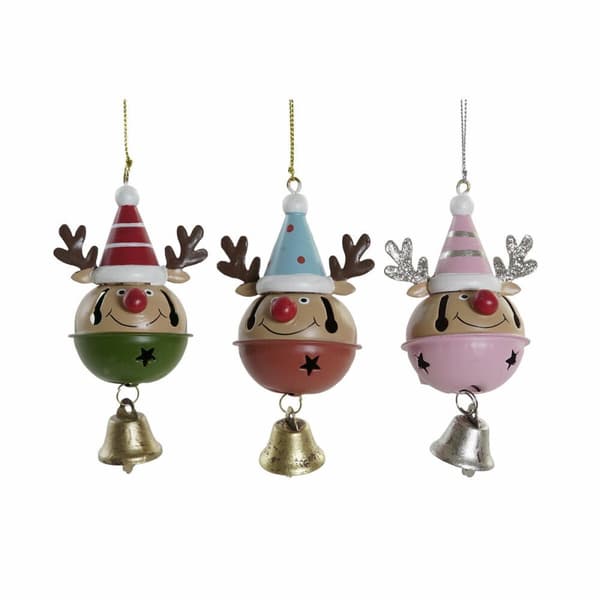 Joulukuusenpallo DKD Home Decor Metalli Poro (3 pcs) (6.5 x 6 x 11 cm)