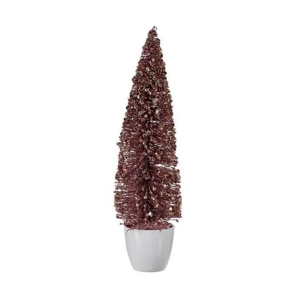 stor julgran 10 x 38 x 10 cm roséguld plast
