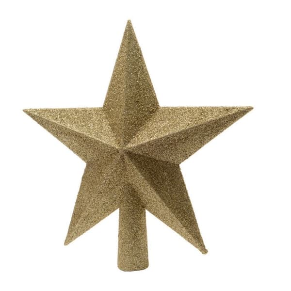 Dekorstjärna - GULDSTJÄRNAN - 19 cm - Glittrig - Gul - Jul