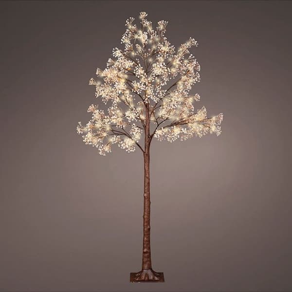 Sapin - Våra inredningsönskningar - 130 x 180 cm - Brun/Varm vit - LED - Glitter