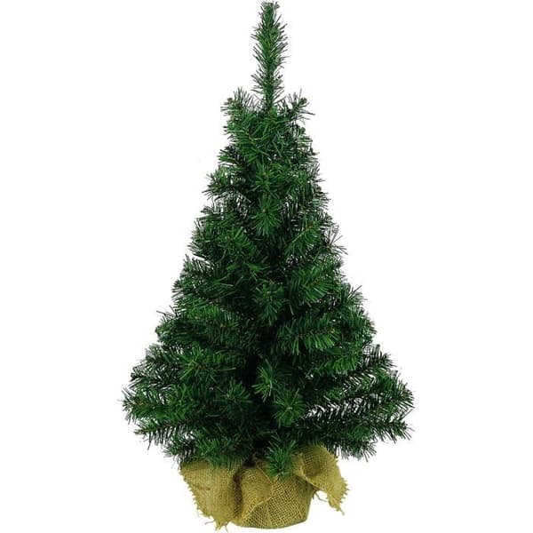 Mini Artificiell Julgran - Everlands - 60 cm - Jutepåse - Inomhus - Klassisk