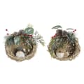 Miniatyrbild 1 av 3: Julgranskula DKD Home Decor Polyester Rattan (14 x 11 x 15 cm) (2 antal)