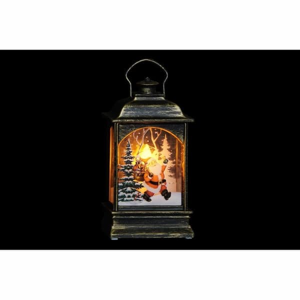Lysdekorasjon DKD Home Decor Jul Svart Gyllen (7 x 4 x 13,5 cm) (3 enheter)