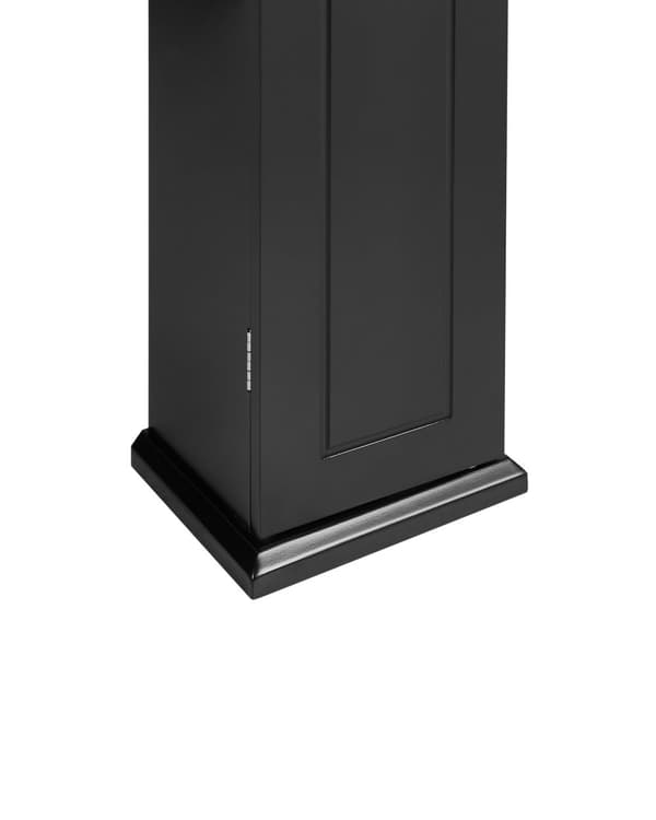 Pejsehylde Sort MDF 107 x 18 x 100 cm Pejseramme med opbevaring Traditionel Retro Stue