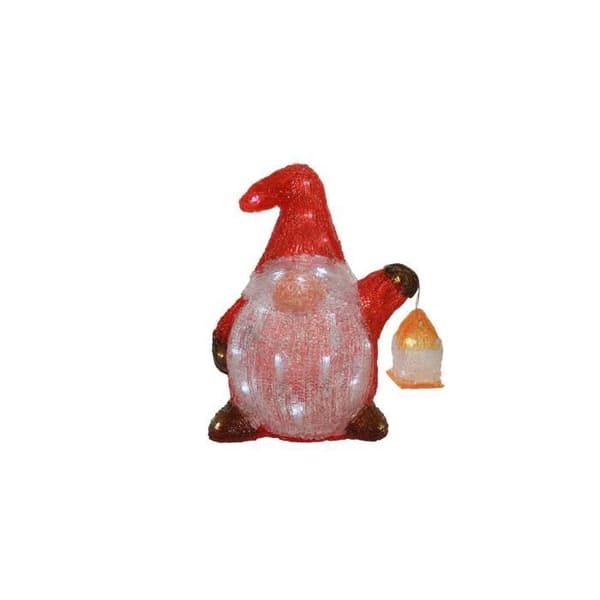 Figurine - GENERIQUE - Nisse LED Akryl - 25x17x29cm - 40 LED - Utomhus