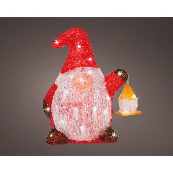 Figurine - GENERIQUE - Nisse LED Akryl - 25x17x29cm - 40 LED - Utomhus