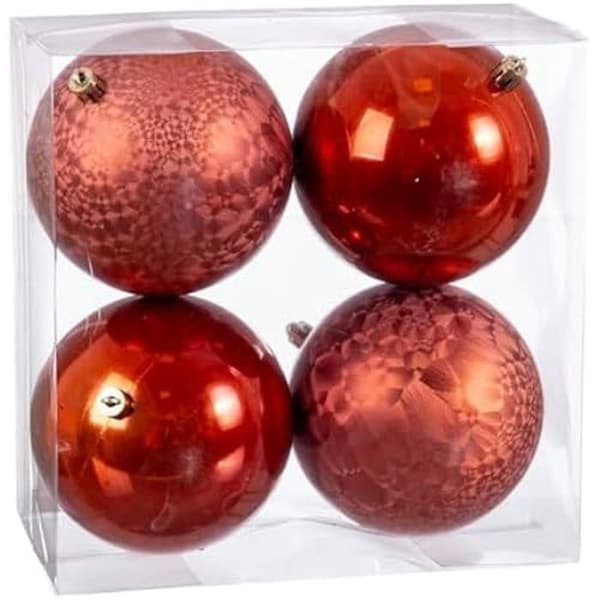 Julgranskulor - BIGBUY JUL - Flerfärgad - Plast - 4 enheter - 20 x 20 x 10 cm