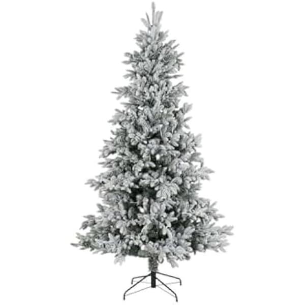 Julgran - DKD Heminredning - Snöig - 210 cm - Polyeten - Flerfärgad