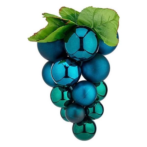 julkulor små vindruvor blå plast 14 x 14 x 25 cm