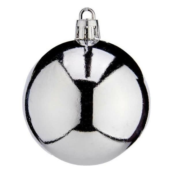 julkulor ø 6 cm silverplast