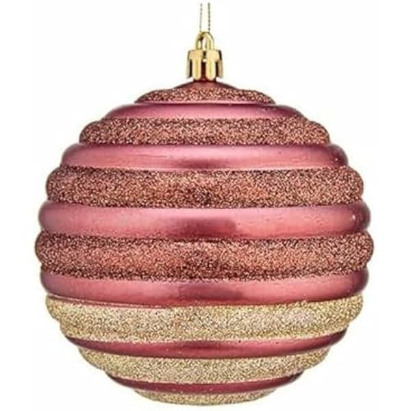 Julgranskulor - Ej specificerat - Set om 6 - Plast - Rosa - 10 cm
