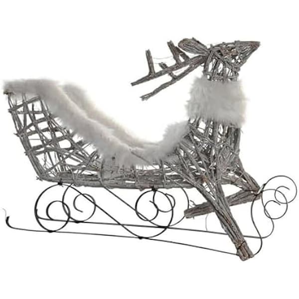 Festdekoration - DKD HEMINREDNING - Jul - Flerfärgad - Wicker - 75x53x20 cm