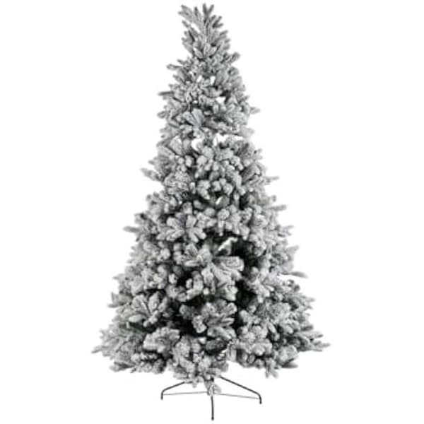 Julgran - DKD Heminredning - Snöig - 210 cm - Polyeten - Flerfärgad