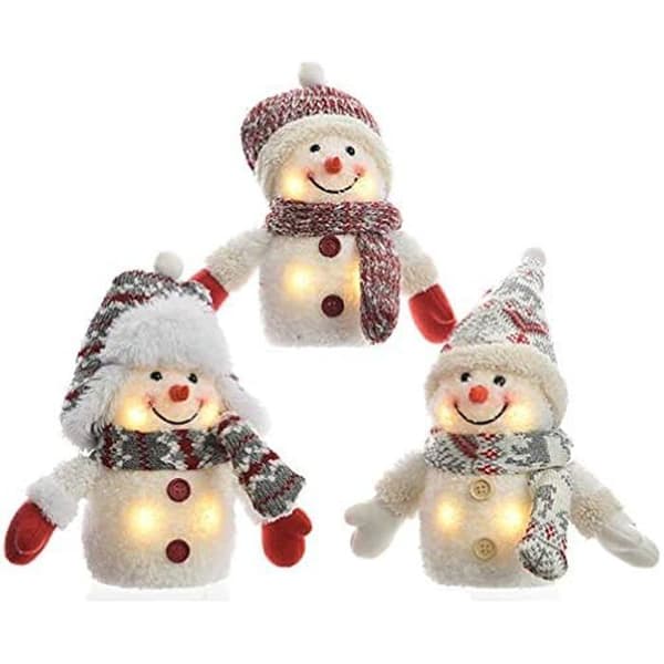 Snowman - LUMINEO - Juldekoration - 4 LED - 20x19x10 cm - Inomhus