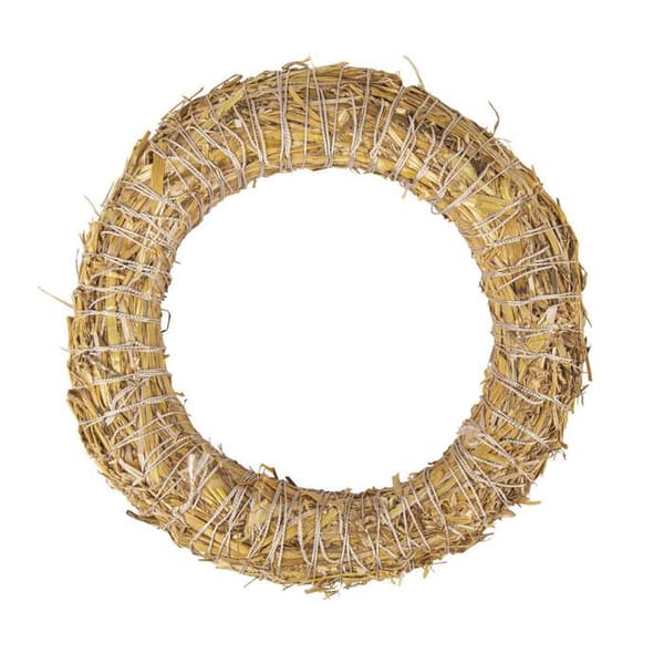 Halmkrans, natur, osvetsad, 25 cm ø {färg}