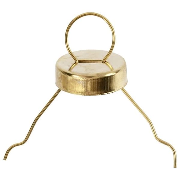 Crochet för julkulor - 13 mm - Guld - 25 st