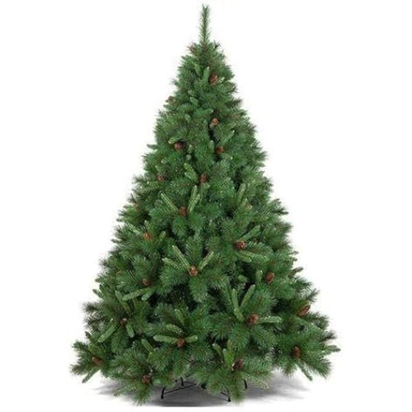 Amicasa Albero Natale TARVISIO med pinjegröna julgranar, syntetisk, flerfärgad, normal