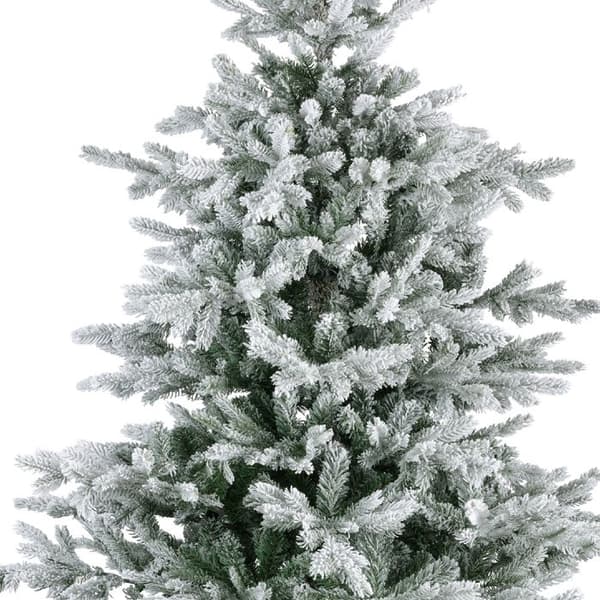 KAEMINGK Grandis fördekorerad julgran - 180cm - PVC/PE/metall - Frostad och snöig finish
