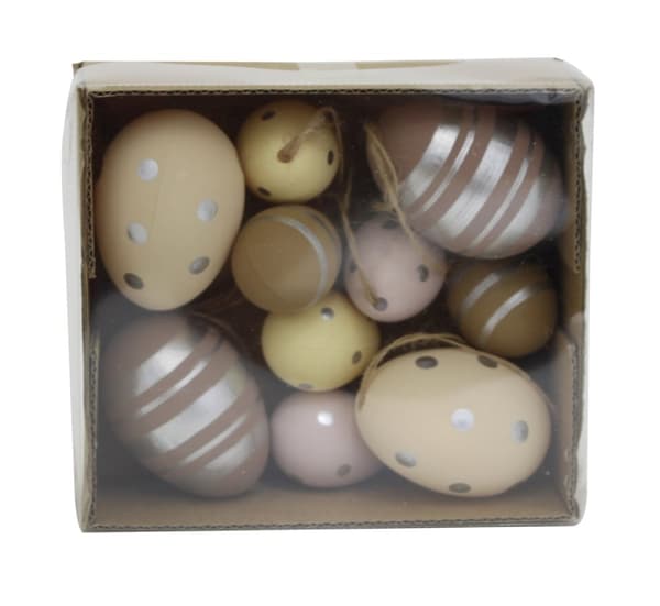 Ägg påskmix beige 4-6 cm 10 st Festive