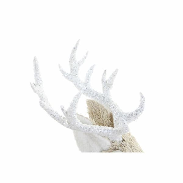 Joulukuusenpallo DKD Home Decor Beige Polyesteri Valkoinen polystyreeni Poro (9 x 24 x 33 cm)