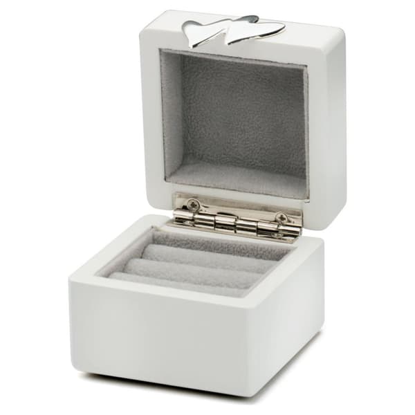 Ringlåda, silverbröllopslåda, elegant, 66 x 60 mm, h 55 mm. | Storlek: 66x60x55mm | SKU: ZV7571261