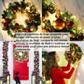 Miniatyrbild 3 av 4: INN Julkrans 40 cm Hängande från Superior LED Upplyst Julkrans Kotte med Vit Glasyr Juldekoration