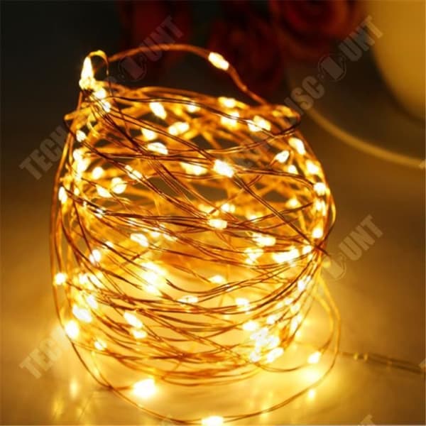 TD® LED-ljusslinga - Koppar - 200 lysdioder - Varmvit - 20 m