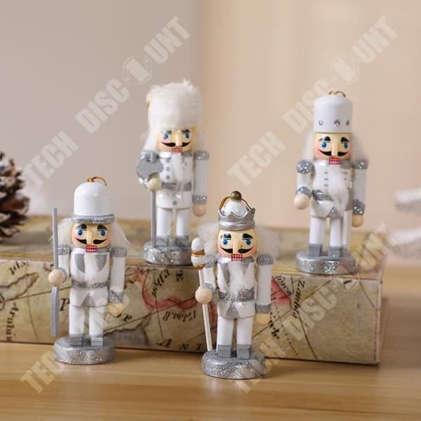 TD® Set /4st Trä Nötknäppare Figurine Trumslagsdekorationer Hem Present Födelsedag Julfest för barn Familj Vänner