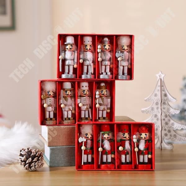 TD® Set /4st Trä Nötknäppare Figurine Trumslagsdekorationer Hem Present Födelsedag Julfest för barn Familj Vänner