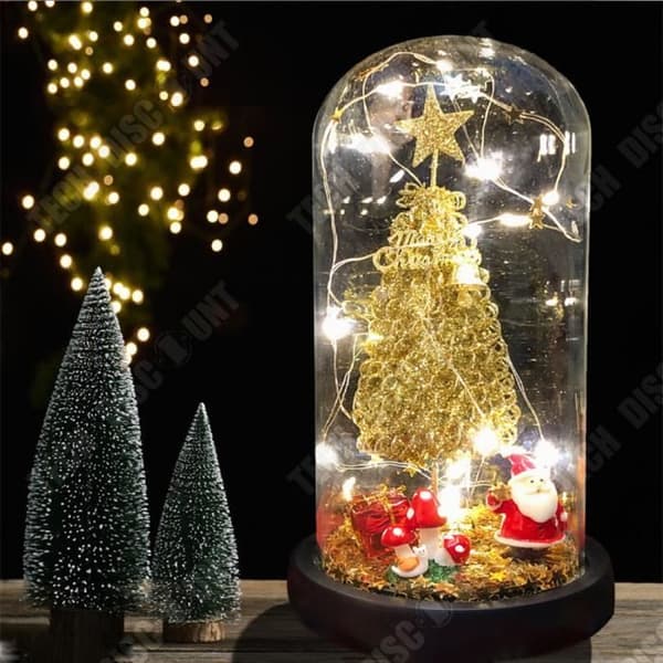 TD® musikalisk glaslampskärm för julklapp, julgransbelysning, dekor av cederträ, små gårdsdekorationer