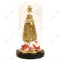 Miniatyrbild 1 av 4: TD® musikalisk glaslampskärm för julklapp, julgransbelysning, dekor av cederträ, små gårdsdekorationer