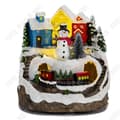 Miniatyrbild 1 av 4: TD® Ny lysande julmusik, självlysande litet hus, prydnader i harts, elektriska juldekorationer