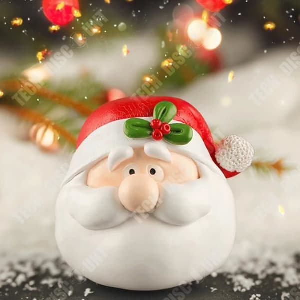 TD® 3 Hartsprydnader Jultomten Snögubbe Älg Små skrivbordsdekorationer Juldekoration Presenter
