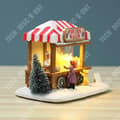 Miniatyrbild 4 av 4: TD® Creative Lighted Snow Hut, Litet hus, Popcorn Food Truck, Juldekorationer, Ornamenter