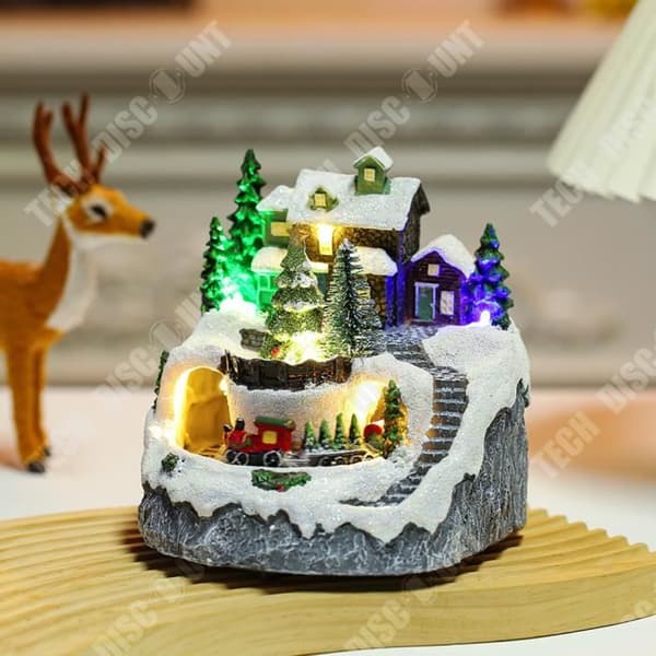TD® Juldekorationer Presenter Electric Music Light House Ny jul Igloo Ornament Presenter Dekorationer